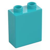 Duplo Brick 1 × 2 × 2 with Bottom Tube Medium Azure
