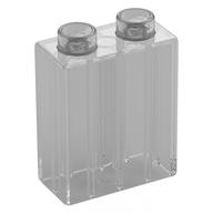 Duplo Brick 1 × 2 × 2 with Bottom Tube Trans-Clear
