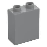 Duplo Stein 1 × 2 × 2 mit unten Rohr Hellblaugrau