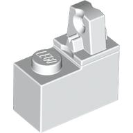 Hinge Brick 1 × 2 Locking with Single Finger On Top White