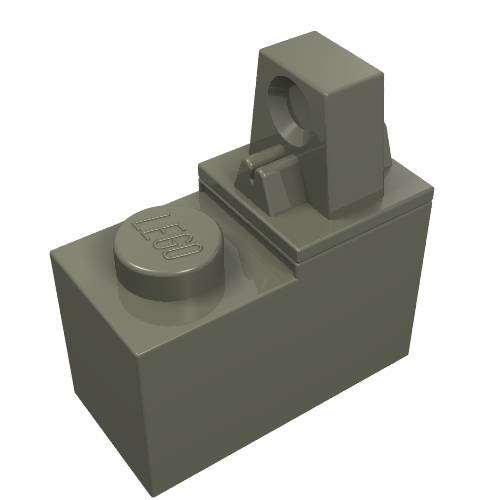 Hinge Brick 1 × 2 Locking with Single Finger On Top