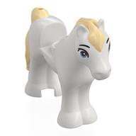 Animal, Horse / Foal, 1 × 1 Cutout, Tan Tail and Mane print Weiß
