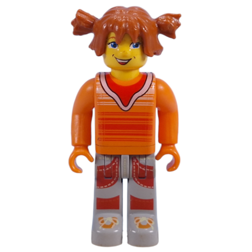 Juniors Midifig, Tina, Orange Torso, Light Gray Legs Orange