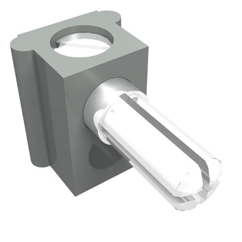 Electric Connector, 1 Way Male Squared [Complete Assembly] Light Gray