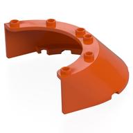 Windscreen Round, Sloped 6 × 8 × 2 Reddish Orange