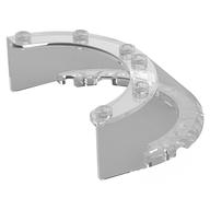 Windschutzscheibe rund, geneigt 6 × 8 × 2 in Transparent