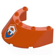Windscreen Round, Sloped 6 × 8 × 2 with Coastguard Logo print Reddish Orange