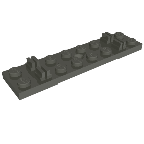 Train Track Sleeper Plate 2 × 8 without Cable Grooves