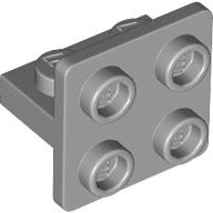 Bracket 1 × 2 - 2 × 2 Centered Light Bluish Gray