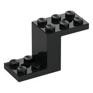 Bracket 5 × 2 × 2 1/3 with Holes, Inside Stud Holder Schwarz