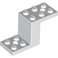 Bracket 5 × 2 × 2 1/3 with Holes, Inside Stud Holder White