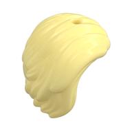 Hair Swept to Right, Hard Plastic in Bright Light Yellow
