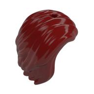 Hair Swept to Right, Hard Plastic Dunkelrot