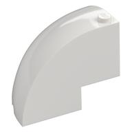 Brick Round Corner 5 × 5 × 3 1/3 Quarter Dome Top [Plain] Weiß