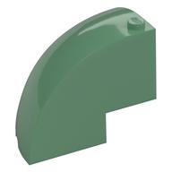 Brick Round Corner 5 × 5 × 3 1/3 Quarter Dome Top [Plain] Sand Green