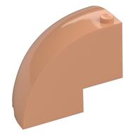 Brick Round Corner 5 × 5 × 3 1/3 Quarter Dome Top [Plain] Nougat