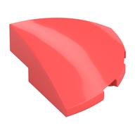 Brick Round Corner, Curved 3 × 3 × 1 Quarter Circle Coral