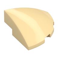 Brick Round Corner, Curved 3 × 3 × 1 Quarter Circle Beige