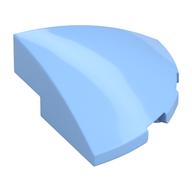 Brick Round Corner, Curved 3 × 3 × 1 Quarter Circle Bright Light Blue