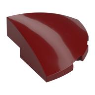 Brick Round Corner, Curved 3 × 3 × 1 Quarter Circle Dunkelrot