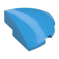 Brick Round Corner, Curved 3 × 3 × 1 Quarter Circle Dark Azure