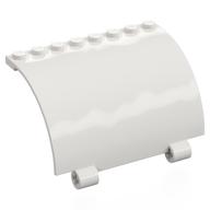 Panel 4 × 8 × 4 Quarter Circle with Axle Holes Weiß