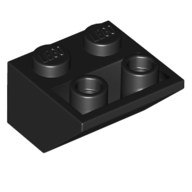 Brick Sloped Inverted 45° 2 × 2 [Round Hollow Bottom Pin, Bar-sized Stud Holes] Black