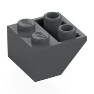 Brick Sloped Inverted 45° 2 × 2 [Round Hollow Bottom Pin, Bar-sized Stud Holes] Dunkelblaugrau