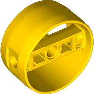 Technic Cylinder 4 × 4 with Pin Holes and Centre Bar, Open Sides on Bar Gelb