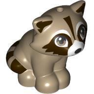 Animal, Raccoon Sitting with Dark Brown Markings Print
