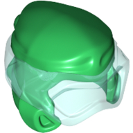 Wrap with Diving Mask, Trans-Light Blue Pattern Green