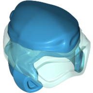 Wrap with Diving Mask, Trans-Light Blue Pattern Dark Azure