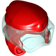 Wrap with Diving Mask, Trans-Light Blue Pattern Red