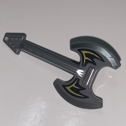 Musical Instrument Guitar Ax-Shaped with Yellow Wings print Dunkelblaugrau
