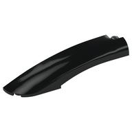 Stein rund, gebogen 10 × 2 × 2 mit abgerundet Ende links Schwarz
