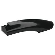 Brick Round, Curved 10 × 2 × 2 with Rounded End Right Black