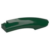 Brick Round, Curved 10 × 2 × 2 with Rounded End Right Dark Green