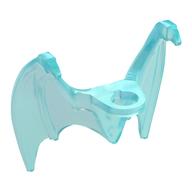 Minifig Neckwear Wings with Talons Opal Trans-Light Blue