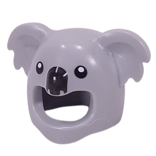 Costume / Mask, Koala with Black Eyes, Nose print Hellblaugrau