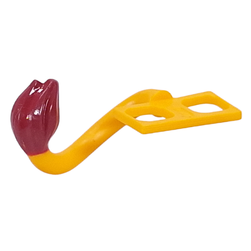 Minifig Hipwear Lion Tail Costume with Dark Red Tip print Bright Light Orange