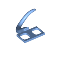 Minifig Hipwear Tail, Mouse Medium Blue