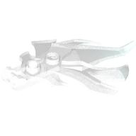Flames 5 × 7 × 1 × 1/3 with Studs, Handle Opal Trans-Clear