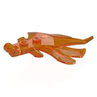 Flames 5 × 7 × 1 × 1/3 with Studs, Handle Trans-Orange