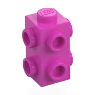 Brick Special 1 × 1 × 1 2/3 with 6 Studs on 3 Sides Dark Pink