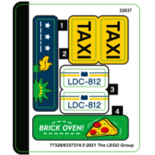 Sticker Sheet for Set 40468-1 [No Color/Any Color]