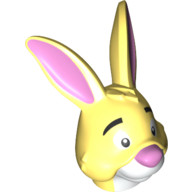Minifig Head Special, Rabbit Bright Light Yellow