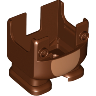 Nintendo Figure, Legs and Overalls with Two Front Studs and Medium Nougat Belly, with Internal Prongs for Tanooki Suit Reddish Brown