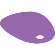 Decorative Shape, Rounded with 1 Hole Medium Lavender