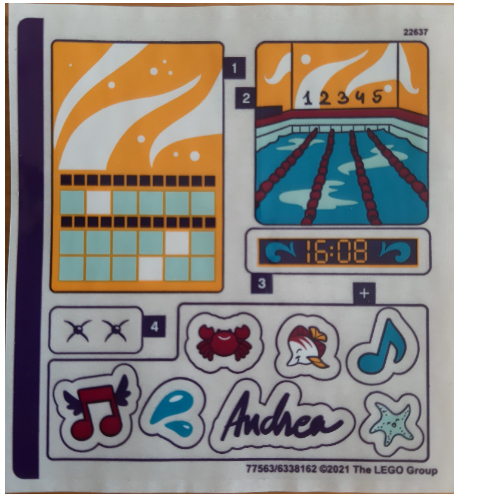 Stickerbogen für Set 41671-1 [Keine Farbe/Beliebige Farbe]
