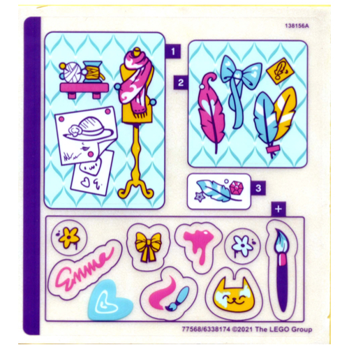 Sticker Sheet for Set 41668-1 [No Color/Any Color]